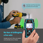 HANMATEK SF1 Stud Finder Wood Studs Metal Detection of Live Cable Metal Depth Measurement Finder Wall Detector Scanner