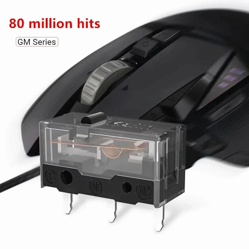 10Pcs-1Pc New Kailh GM 8.0 micro switch GM8.0 Gold Contactor 80 Million Click Life Computer mouse left right Micro Swicth button