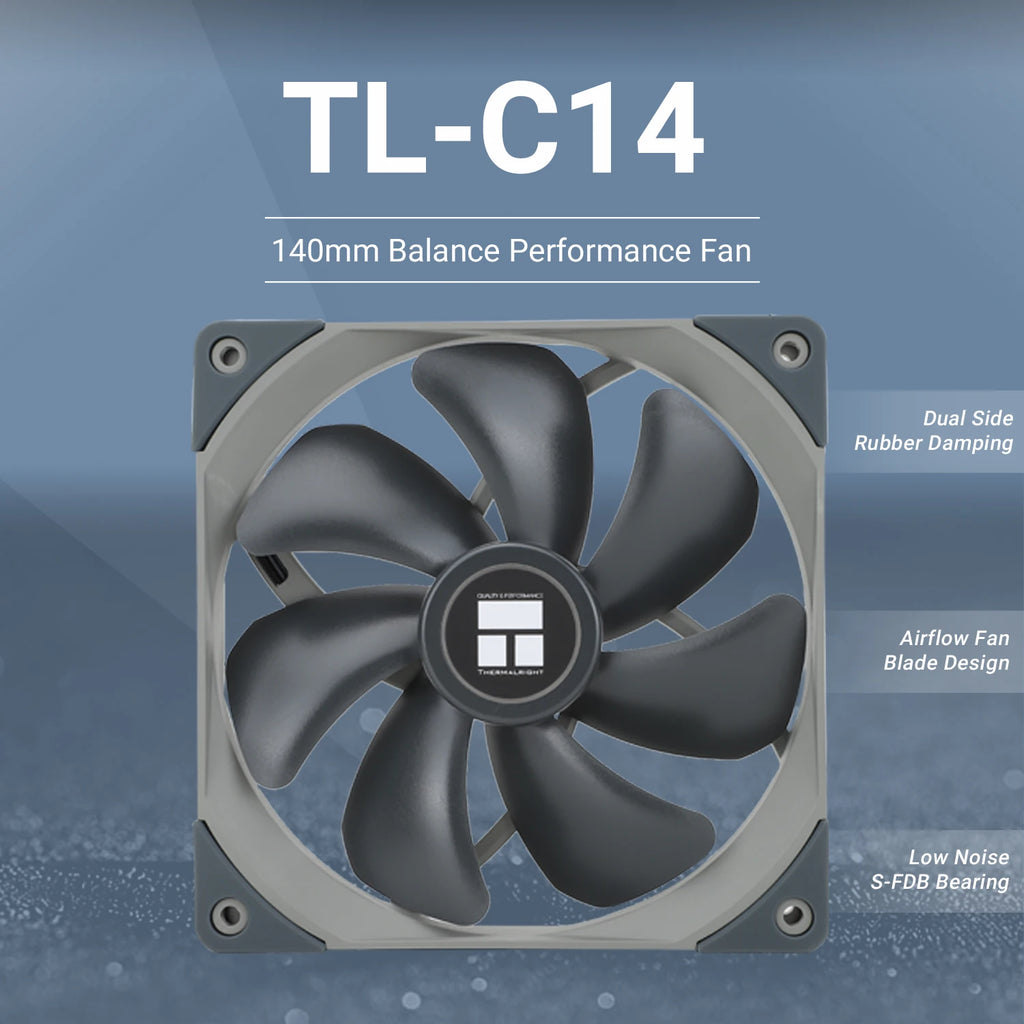 Thermalright 140mm Case Fan TL-C14/C14C/C14C-S/C14CW/C14CW-S CPU Cooling Fan ARGB 140mm Balance Fan Balance Performance Fan