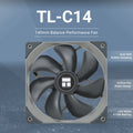 Thermalright 140mm Case Fan TL-C14/C14C/C14C-S/C14CW/C14CW-S CPU Cooling Fan ARGB 140mm Balance Fan Balance Performance Fan
