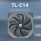 Thermalright 140mm Case Fan TL-C14/C14C/C14C-S/C14CW/C14CW-S CPU Cooling Fan ARGB 140mm Balance Fan Balance Performance Fan