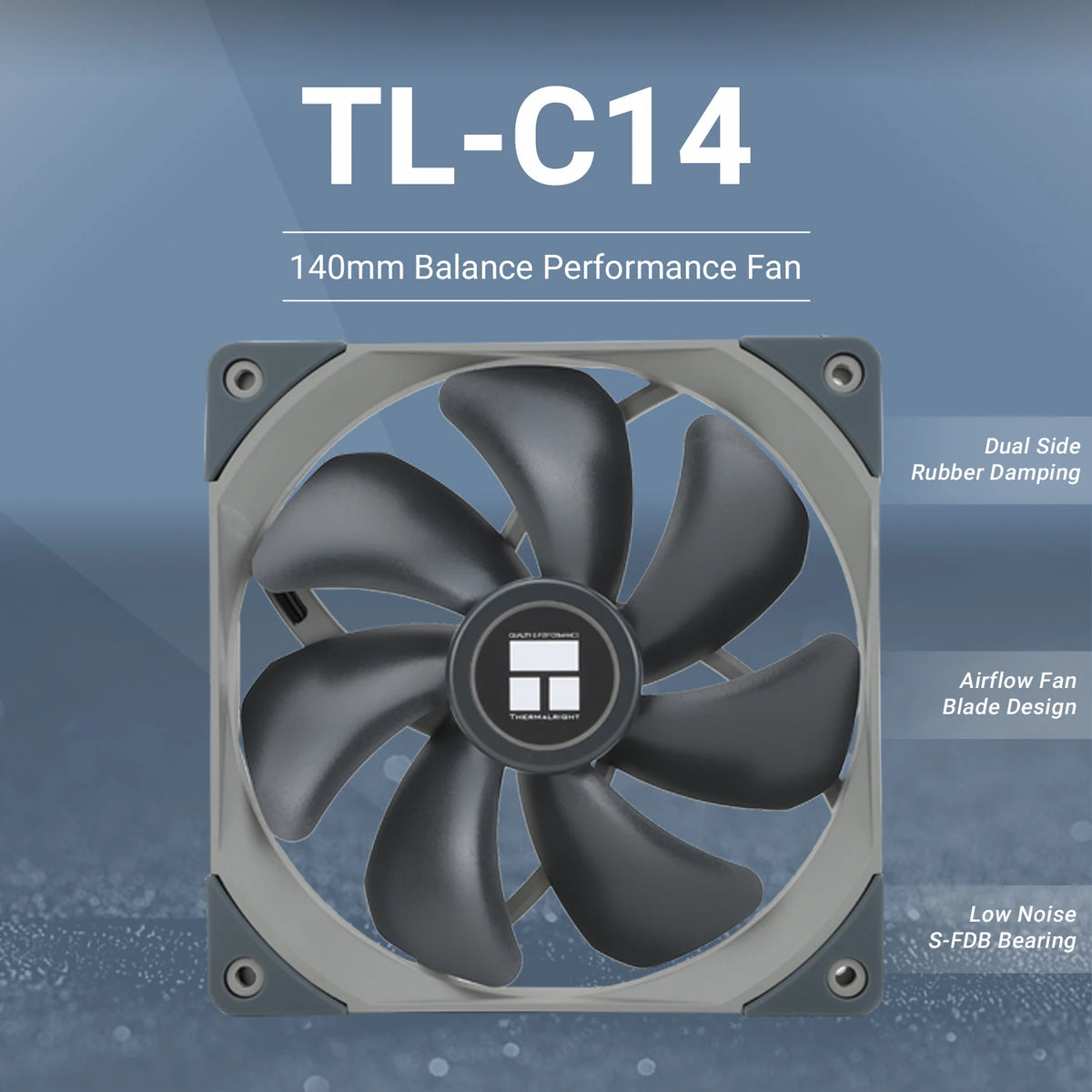 Thermalright 140mm Case Fan TL-C14/C14C/C14C-S/C14CW/C14CW-S CPU Cooling Fan ARGB 140mm Balance Fan Balance Performance Fan