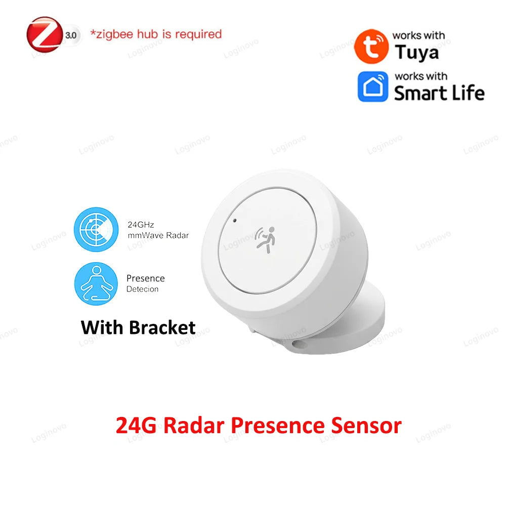 Zigbee Smart Human Presence Sensor MmWave Radar Motion Detector Luminance Temperature Humidity For Zigbee2mqtt Smart Life TUYA