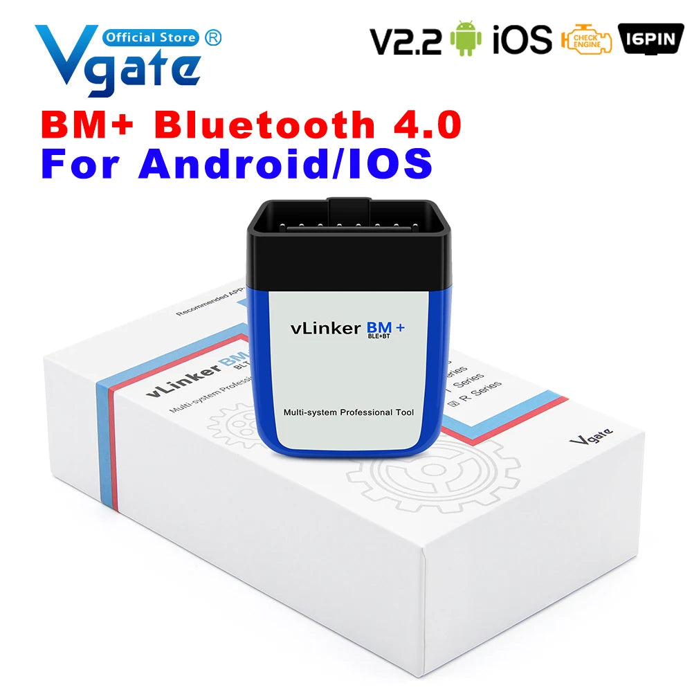 Vgate vLinker BM ELM327 Scanner wifi Bluetooth 4.0 OBD2 OBD 2 Car Diagnostic Auto Scan Tool For Bimmercode ELM 327 V 1 5