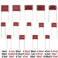 10pcs CBB Capacitors Metallized Polypropylene Film Capacitor 0.01uf 0.22uf 0.33uf 0.47uf 0.68uf 1nf 10nf 22nf 23nf 47nf 68nf