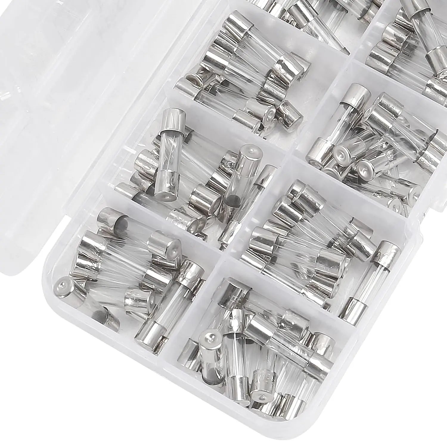 100 Pcs 125V Christmas Light Fuses Kit 5x20mm Max Glass Fuses - 10 Values Set including 0.5A 1A 2.5A 3A 5A 7A 8A 10A 15A 20A