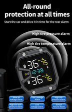 Yangood TMPS Motorcycle Tire Pressure Sensor Waterproof LCD Color Display Real-Time Safety Tire Pressure Monitoring System