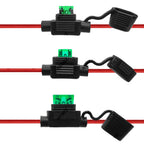 1Set 1A-40A Waterproof 32V Mini/Small/Medium Auto Fuse Holder 18/16/14/12/10AWG With Car Blade Fuse 3A 5A 7.5A 10A 15A 20A