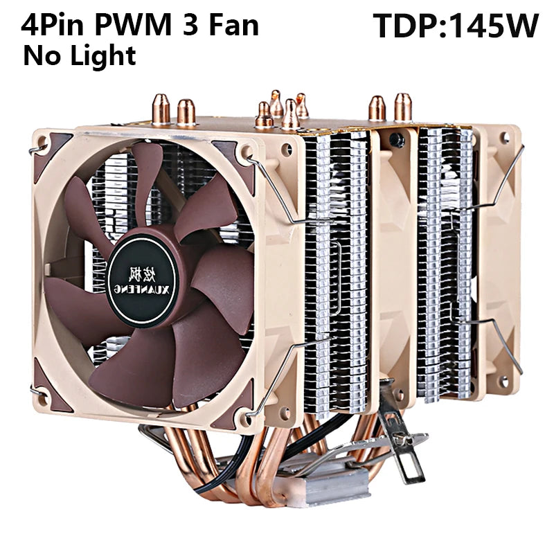 XUANFENG Air-cooled CPU Cooler 90mm Fan Twin Towers 4/6 Heat Pipe 4pin/PWM Compatible LGA2011 115x 1200 1700 X79 X99 AMD AM3 AM4