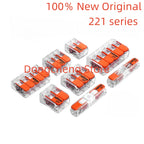 WAGO holes Lever wire connector 221-412 221-413 221-415 221-612 221-613 221-615 Quick Wiring terminal 0.14-4mm²/AWG24-12 2/3/5