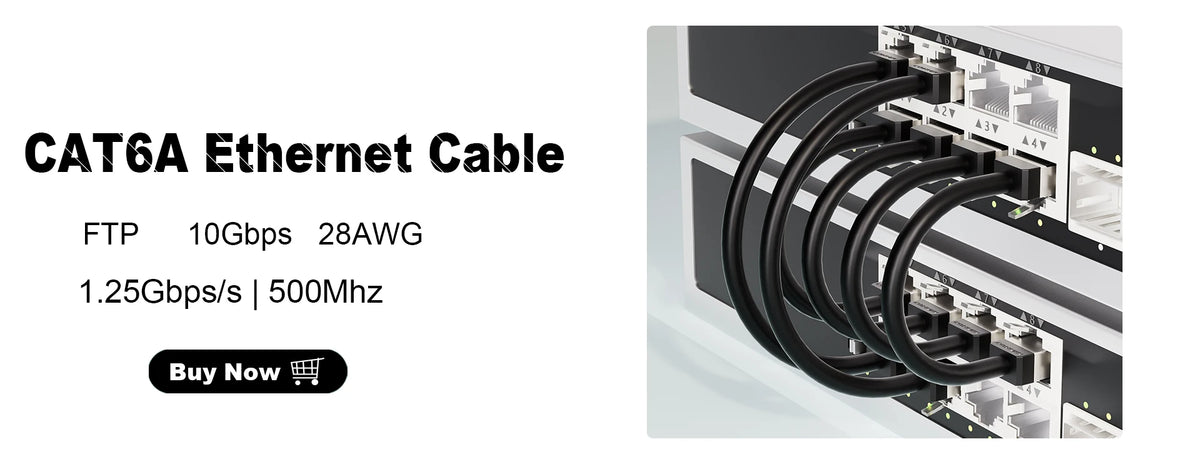 COMNEN  RJ45 Cat5/6/6A Pass Through Connectors Modular Plug , EZ to Crimp Modular Plug for Solid Or Stranded UTP Network Cable