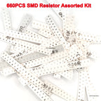 660PCS SMD Resistor Assorted Kit 0603 0805 1206 1% Resistance 1 Ohm to 1M Ohm Chip Resistors for Electronics DIY