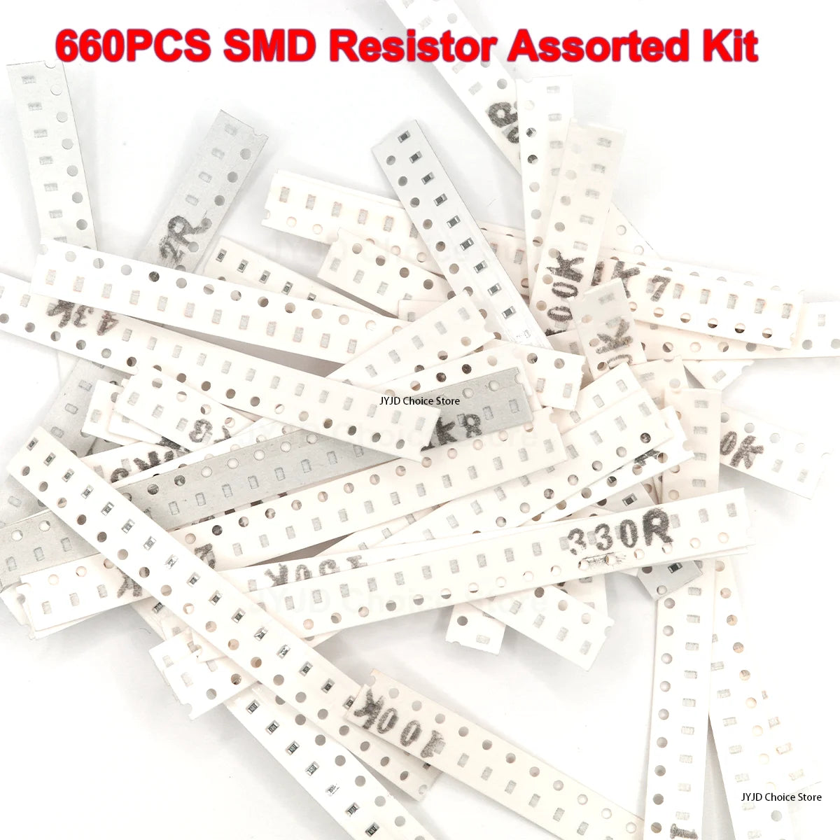 660PCS SMD Resistor Assorted Kit 0603 0805 1206 1% Resistance 1 Ohm to 1M Ohm Chip Resistors for Electronics DIY