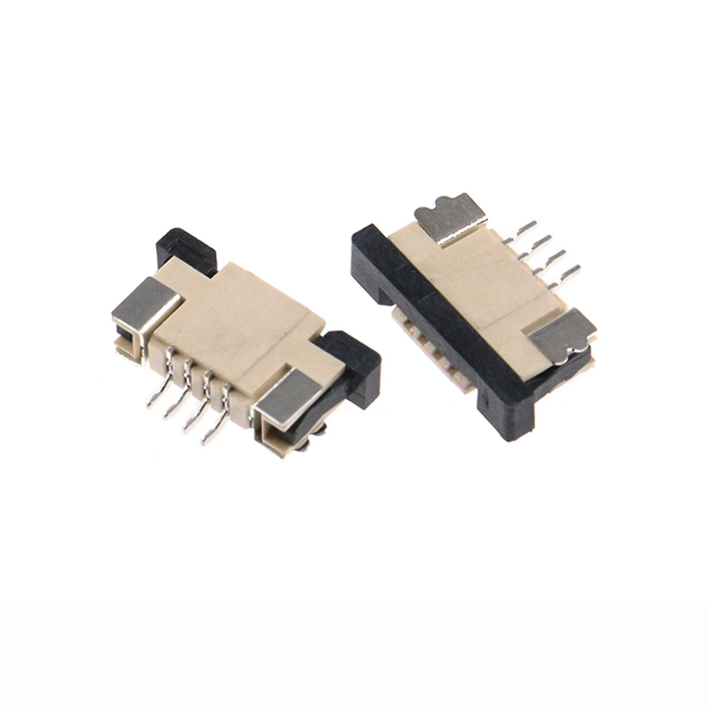5pcs 1.0mm Pitch FPC Flat Flexible Cable FFC Connector 4P 5 6 7 8 9 10 12 14 16 20 22 24 26 28 30P 32 34 36 40P Top Contact SMT