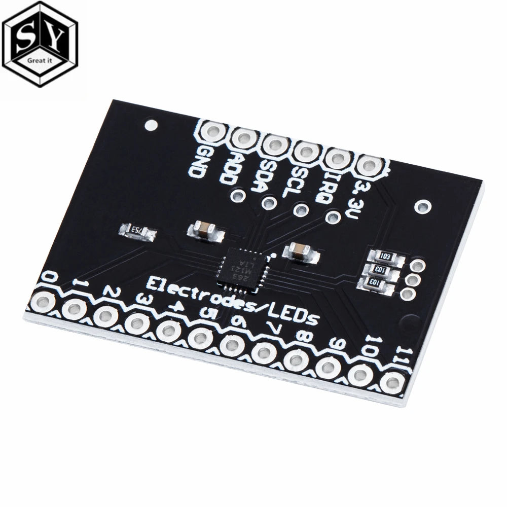 MPR121 V12 I2C Capacitive Touch Sensor Breakout Board for Arduino Compatible Keyboard Development Module
