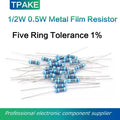 Metal Film Resistor 1/2Watt 0.5W 100R 120E 150 180 220 240 270 330 360 390 430 470 510 560 680 750 910K 1M Ohm