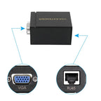 60M VGA Extender Over Single RJ45 Cat6 Cable 1080P VGA Ethernet Extender Video Transmitter Receiver for PC Loptop HDTV Monitor
