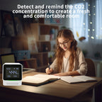 Lincukoo Tuya WiFi Smart Air Monitor NDIR CO2 Temperature＆Humidity Measurement High-Precisio Realtime Sound Lighting Alarm