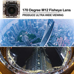 ELP 16MP Wide Angle USB Camera Module with 170degree Fisheye Lens 4K IMX298 Sensor Embedded Industrial Camera for Security