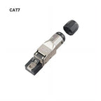 CAT6A Cat8 Cat7  RJ45 Shielded Toolless Connector, 10Gbps Professional Ethernet Modular Plug for Network Cable for 22AWG-24AWG