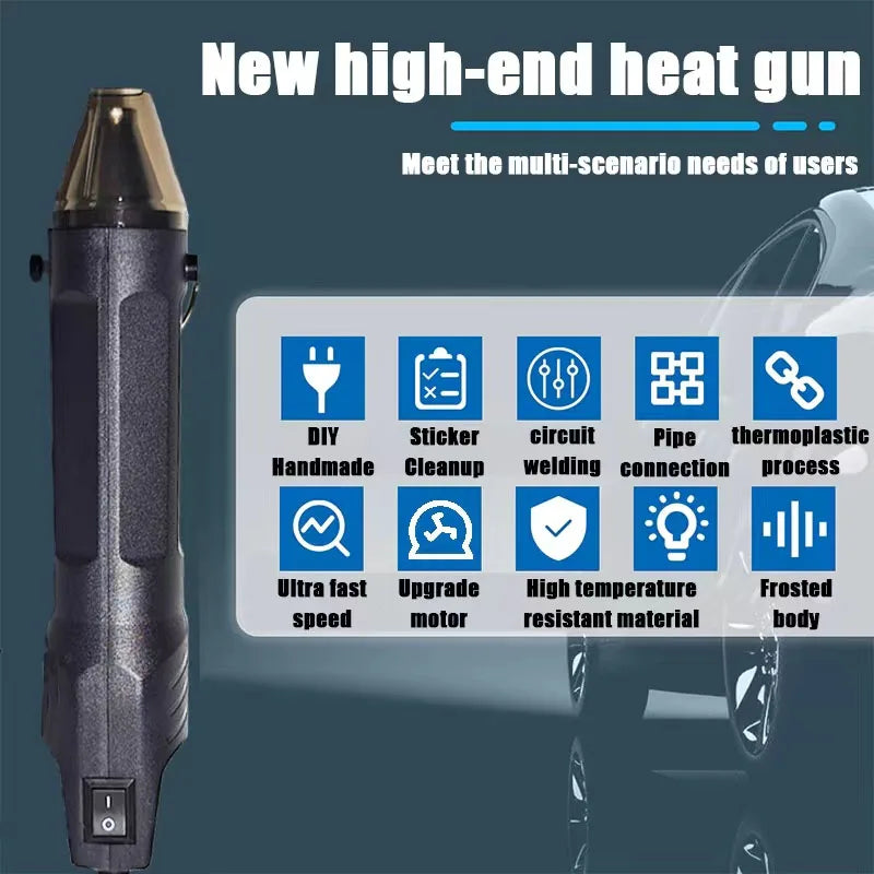 300 °C Hot Air Gun Soldering Temperature Blower Gun DIY Crafts Electric Power Hot Dryer Mini Heat Gun for Shrink Tubing Car Wrap