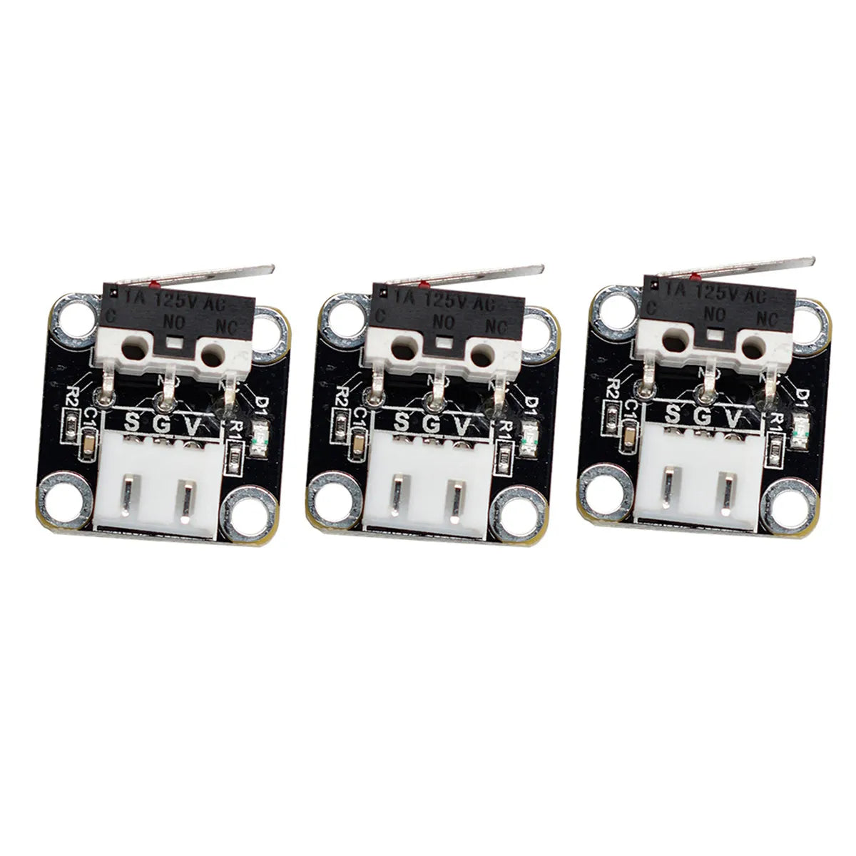 3 pcs Limit -10 Accessory Switch Small Mechanical Endstop With Indicator Light For 3D Printer 3D Printing Accessory