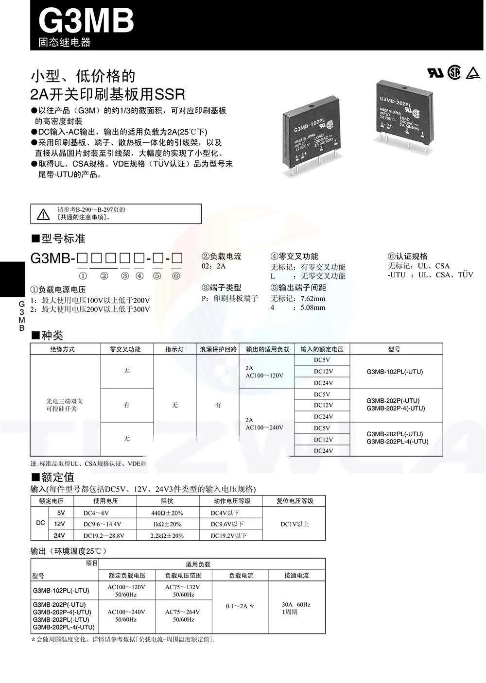 1Pcs 5V 12V 24V DC-AC Solid State Relay Module G3MB-202P G3MB 202P PCB SIP SSR AC 240V 2A Snubber Circuit Resistor Relay Switch