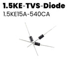 1.5KE Series TVS Diode 1.5KE15A‑36CA Unidirectional Bidirectional Transient Voltage Suppressor DO‑201AD Surge Protection Diode