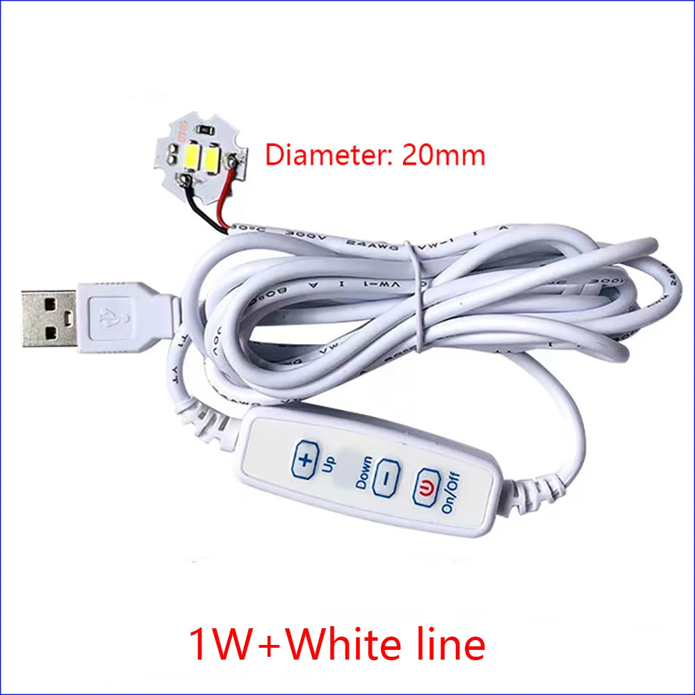 1PCS DC3V-5V Dimmable 5730 SMD LED Lamp 1W 2W 3W 4W 5W 10W LED Light Beads White Warm White With Light Adjust Switch.