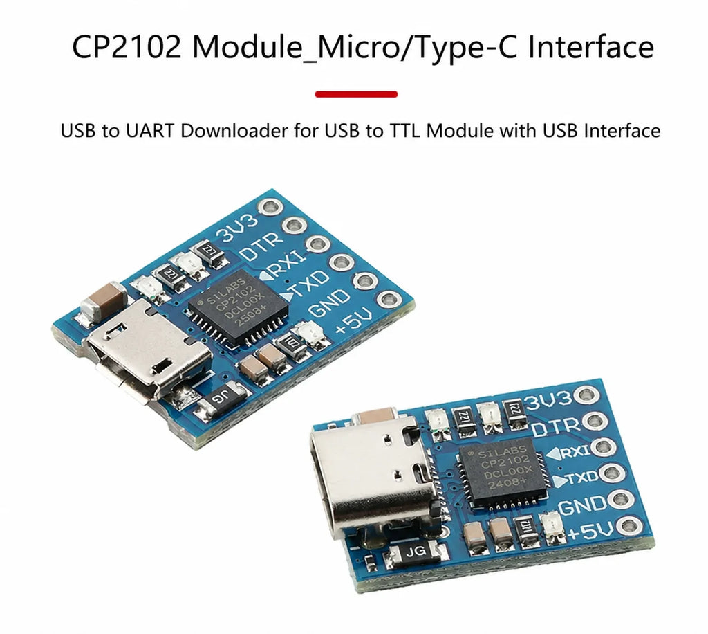 5pcs CP2102 USB to Serial UART Downloader Flasher Board USB to TTL Module USB Interface