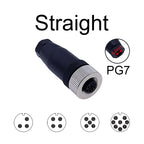 1Pc M12 Sensor Connector Waterproof Straight Angle Male Female Screw Threaded Plug Coupling 3 4 5 8 Pin