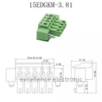 1/5/10 Pairs Weld-free Butt Connection 15EDGRKM-3.81mm Male Female Plug-in Terminal Block 2edg 2P/3P/4P-16P Pluggable Terminal