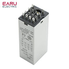 EARU Digital Time Relay 0.1s-990h Multi-Mode Power On Off Delay Cycle Timer AC DC 24-240V 2NO2NC with Base Socket