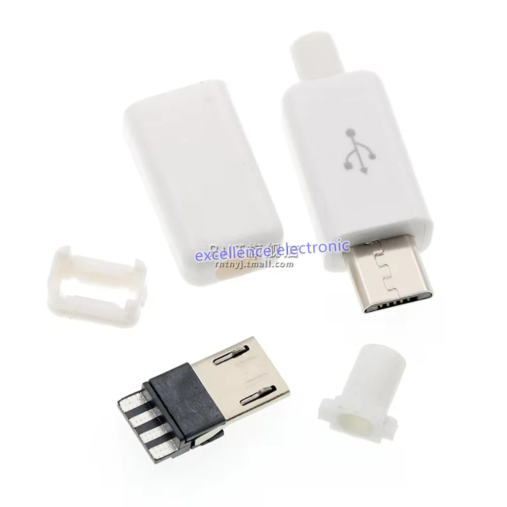 10Pcs USB Connectors Type B/Micro/Mini/USB2.0 Male Female Assembly Adapter DIY Soldering Repair Data Charging Plug Socket