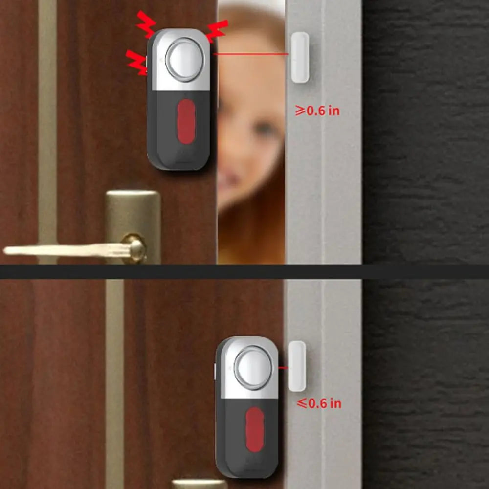 Magnetic Sensor Burglar Alarm High Decibel Detector Battery Powered Window Sensor Smart Wireless High Decibel Alarm Apartment