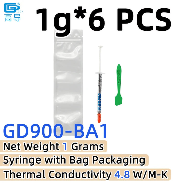 Net Weight 1/3/7/15/30 Grams Gray GD900 Thermal Conductive Grease Paste Plaster Heat Sink Commpound for CPU LED SSY BAS BR BX CB