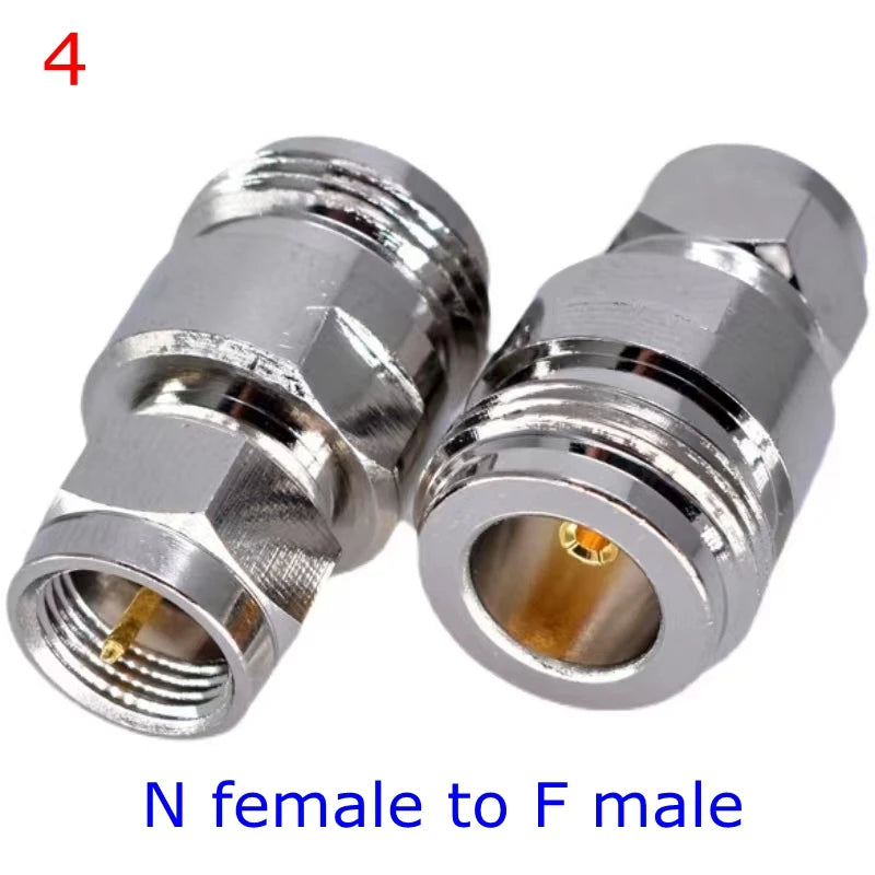 L16 N To F TV Male Female Straight Connector Adapter L16 N Male Female To F TV Male Female Imperial Coax Converter Brass Copper