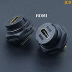 1PC E16 Buckle Waterproof Connector HDMI/USB2.0/USB3.0/RJ45/Type C/MICRO USB Panel Mount DIY Jack with Dust Cover Connector