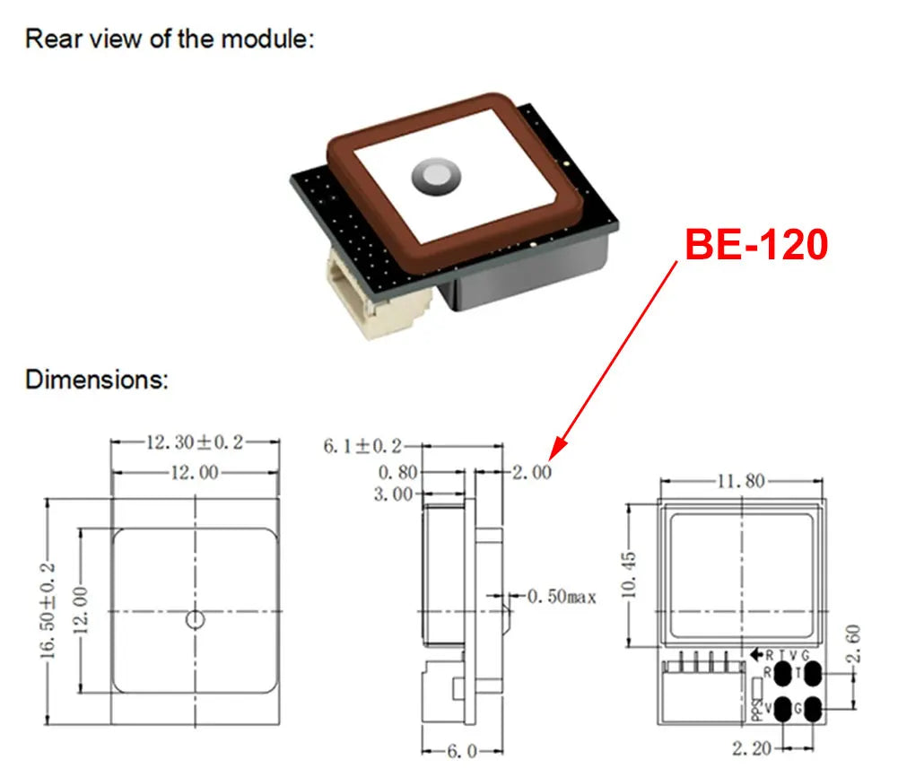 Beitian GPS Module BE-120 BE-122 M10 GNSS GPS Antenna Receiver with Flash for Flight Controller FPV UAV PX4 PIX32 RC Drone