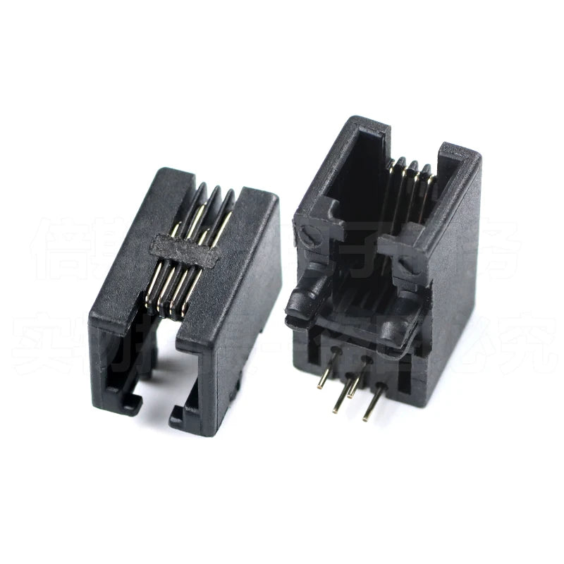 5/10pcs RJ11 Socket Curved Pin 95001 6P6C 6P4C 4P4C 8P8C Seat Phone Jack Female Head Socke Telephone Connector