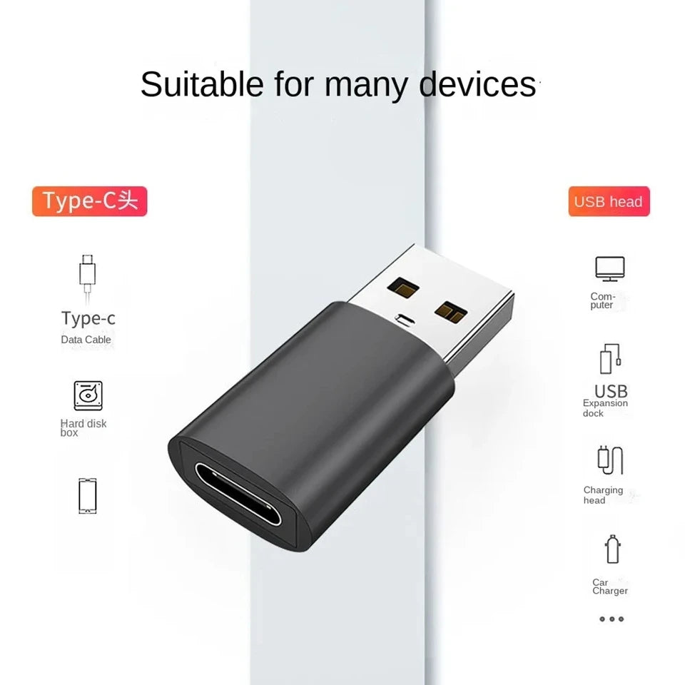 Type-c Female To USB 3.0 Male Adapter Charging Data Cable Connector For iPhone Samsung Huawei Phone Ipad Laptop USB-C Earphone