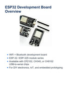 10PCS ESP32 Dev Boards ESP-WROOM-32 WiFi Bluetooth Dual-Core Microcontroller Modules Micro USB Compatible with Arduino IDE
