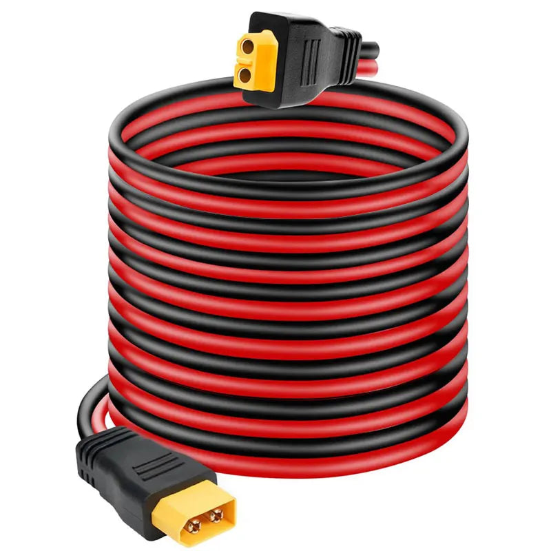 6m 3m 1.5m 12AWG XT60 Male to XT60 Female Charging Cable for ALLPOWERS R600 R1500 R2500 Ecoflow River Delta Etc. Solar Generator
