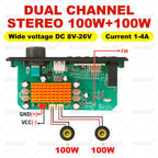 Handsfree 200W Amplifier Bluetooth DIY MP3 Decoder board 12V Wireless Car MP3 Player Record USB TF AUX FM Radio Folder Switching