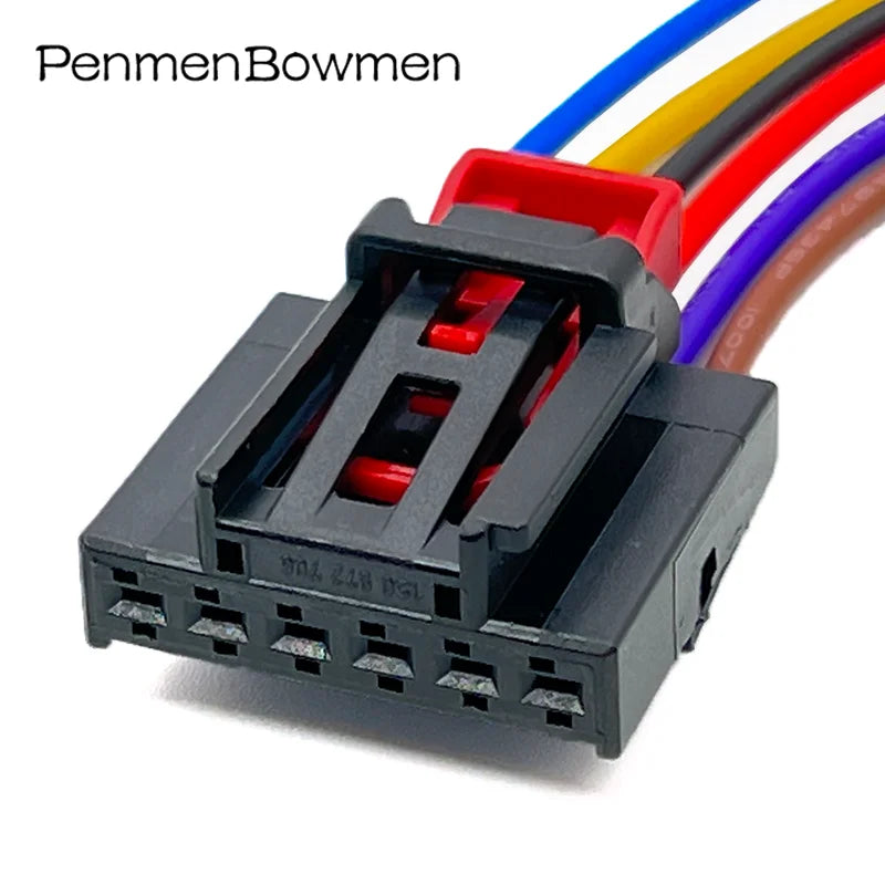 1 Set 6 Pin Auto Rear Lamp Seat Height Adjuster Electrical Cable Connectors Female Wire Harness Plug For 1S0972706
