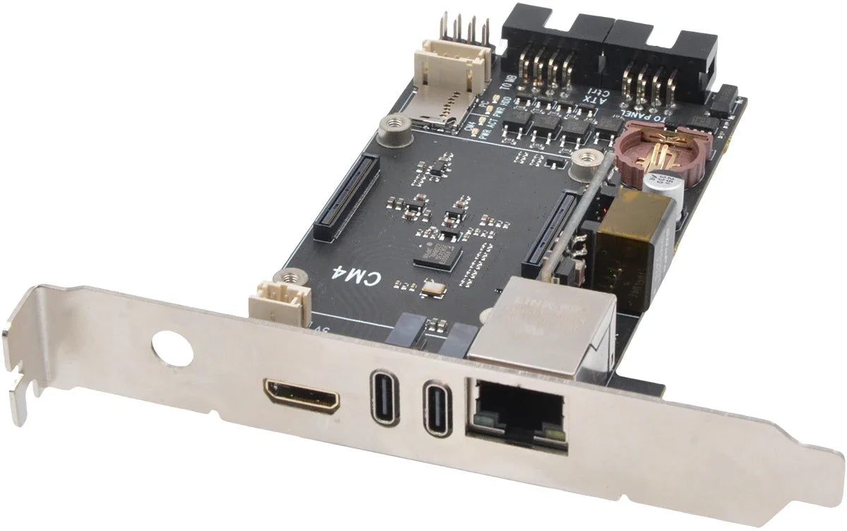 VoltSSupTronics Raspberry Pi Based IPKVM PCI Card KVM Over IP PIKVM X651 - POE Supported