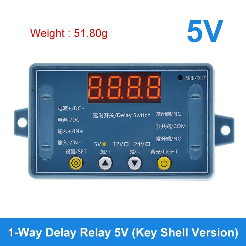 DC 5V 12V 24V 10A Adjustable Time Delay Relay Module 32 Modes LED Digital Timming Trigger Timer Control Switch Pulse Cycle