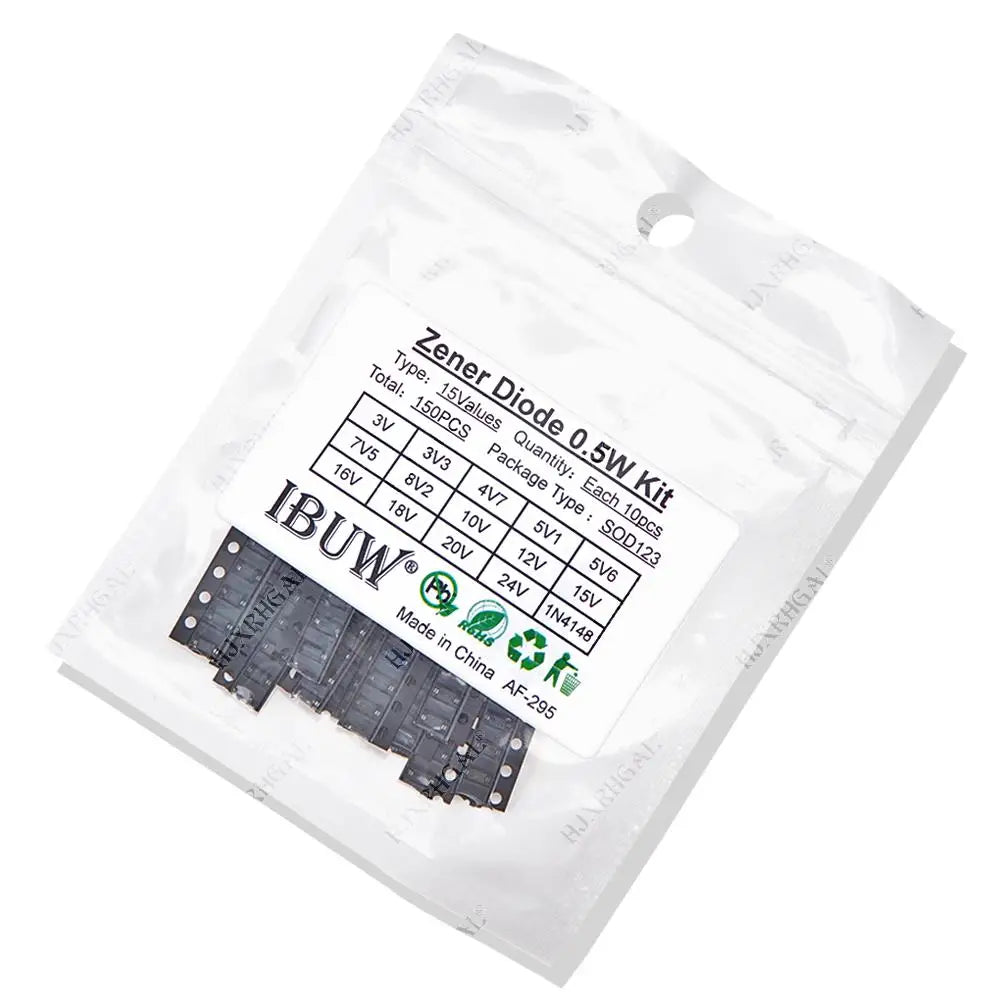 15values*10PCS=150PCS KIT SOD-123 1206 0.5W Zener diode SMD package igmopnrq