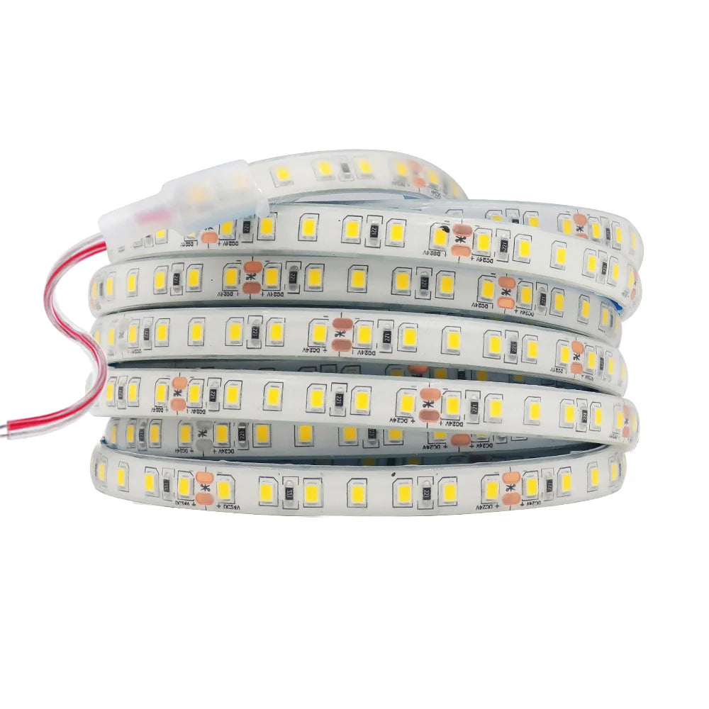 12V 24V 5m 10m 20m LED Strip Light IP68 Waterproof 2835 9 Colors Flexible Tape with 2pin Wire 120LED/m Bright Ribbon 0.5m 1m 2m