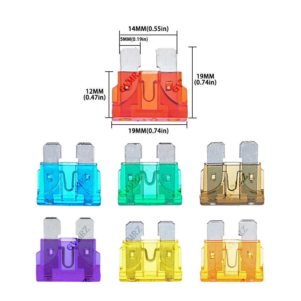 15A-50A 3A 4A ATC Medium Blade Waterproof Fuse Holder For Automobile 32V 18/16/14/12/10AWG Standard Fuse Insert  5A 7.5A 10A